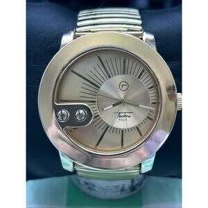 Techno Pavé Gold Tone Unisex Quartz Watch